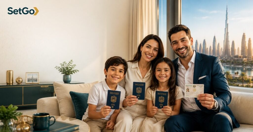 إقامة عائلة صاحب شركة في دبي - استخراج تأشيرة الإقامة العائلية مع setgo
